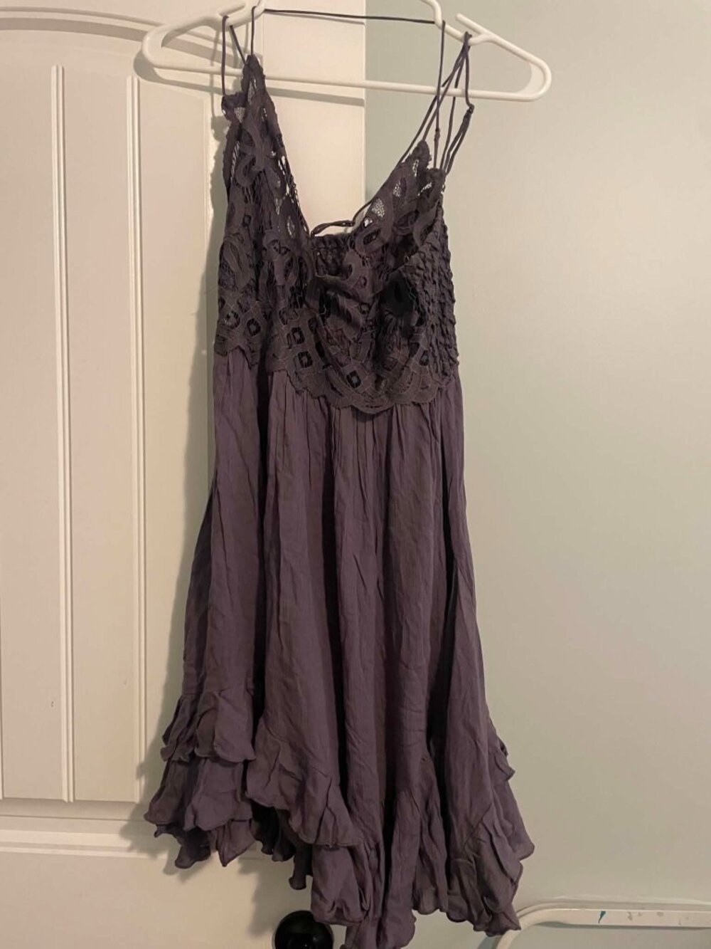 Spaghetti Straps, Dress, Lace, Fairycore, Whimsigoth, Romantic, Y2K, Feminine